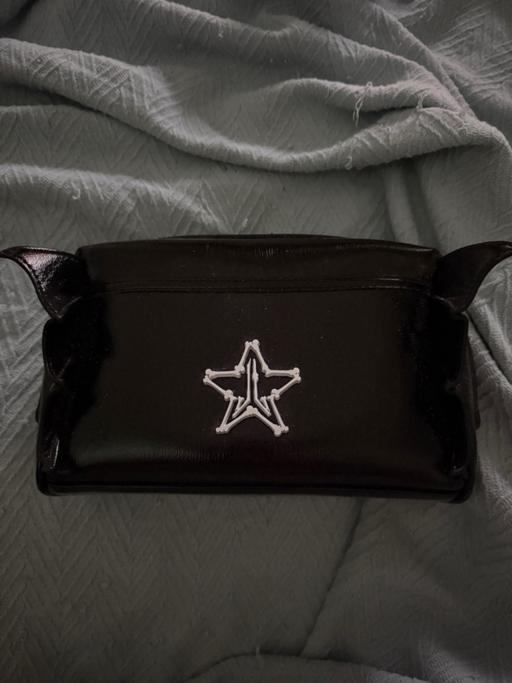Jeffree Star Black Cosmetic Pouch with White Star Emblem
